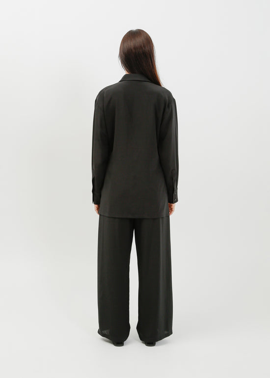 Selda Wrap Shirt / Black
