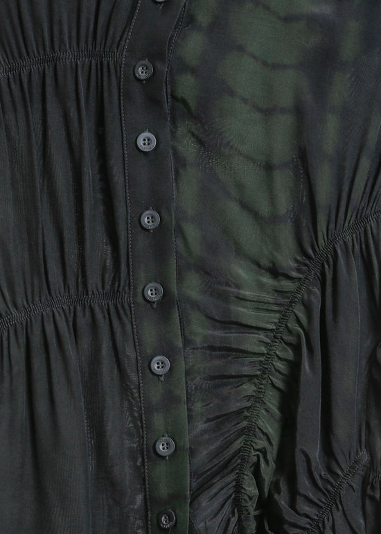 HARDING BLOUSE / BLACK-GREEN