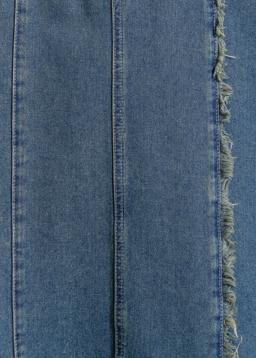 JONAH DENIM SKIRT / INDIGO GREEN WASH