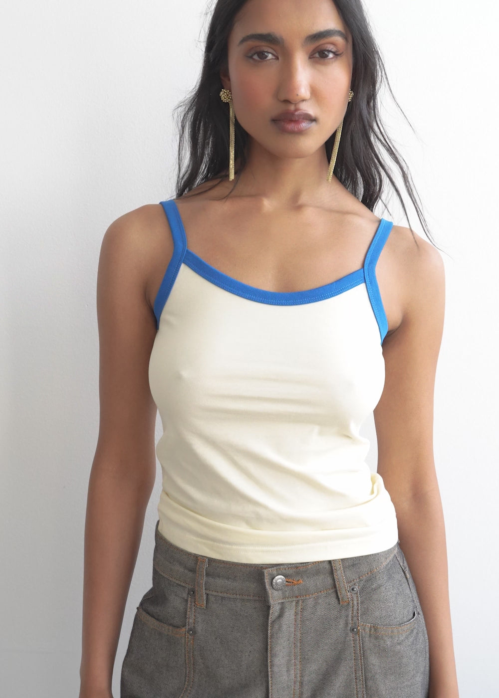 Bowie Singlet / Cream-Blue - 
Cream Blue (image 2)