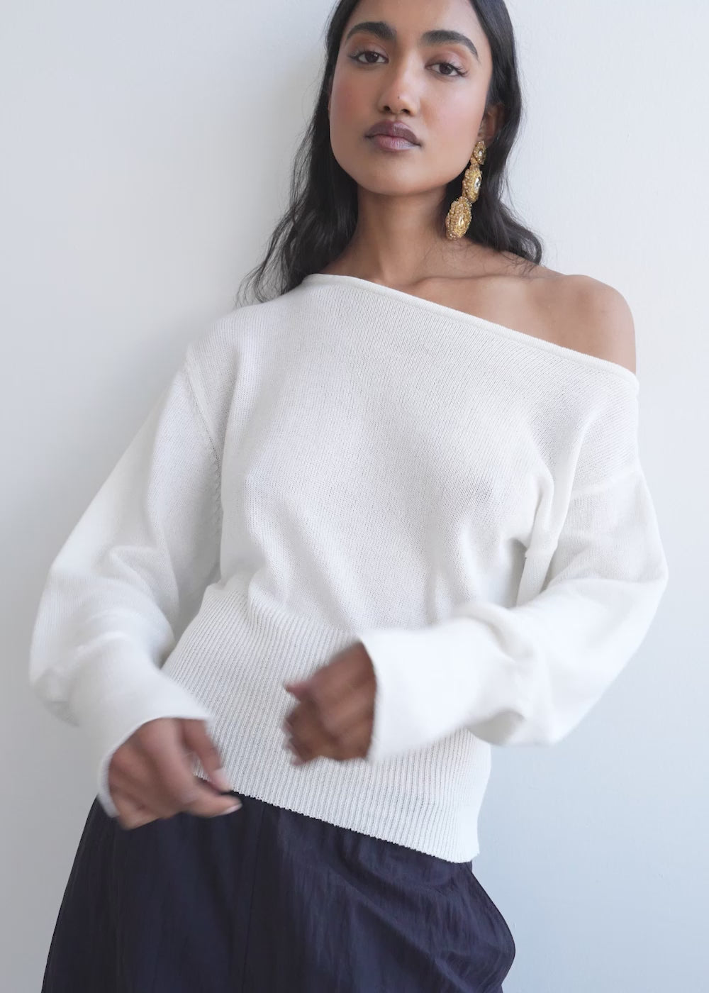 Adonis Knit Sweat / Cream - 
Cream (image 2)