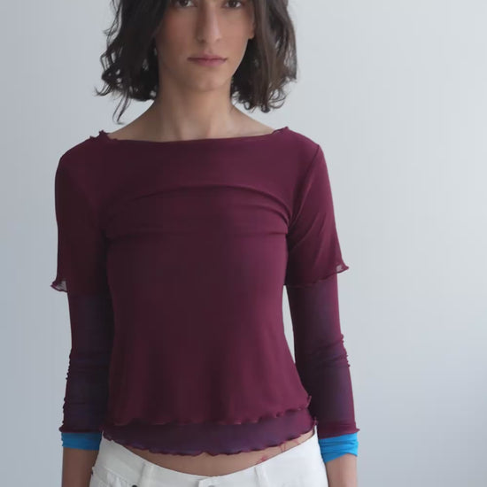 Alani Top / Burnt Maroon-Blue - 
Burnt Maroon Blue (image 2)
