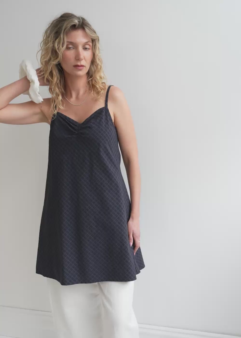 Cedar Dress / Black-Navy Check - 
Black Navy Check (image 2)