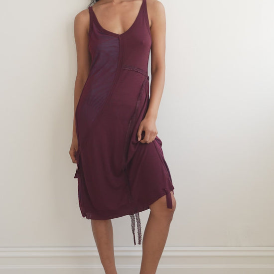 Odette Dress / Burnt Maroon-Blue - 
Burnt Maroon Blue (image 2)