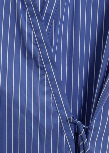 Selda Wrap Shirt / Blue-White